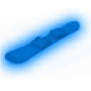 Blue Neon Snowboard