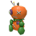Halloween Orange Pumpkin Voodoo Doll