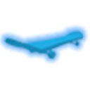 Neon Blue Skateboard