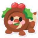 Yule Log Dog Sticker