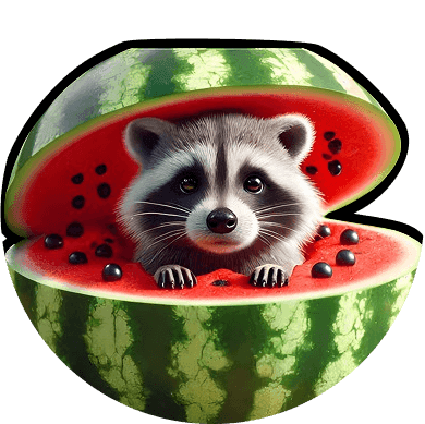 Raccooni Watermelunni