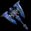 Blue Swirly Axe