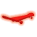 Neon Red Skateboard