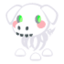 White Skeleton Dog Sticker