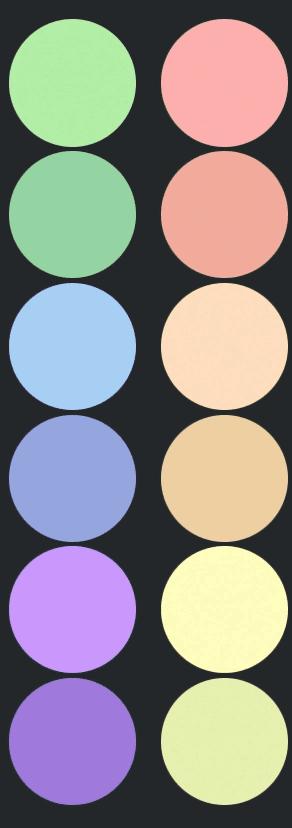 Pastel Rainbow Palette