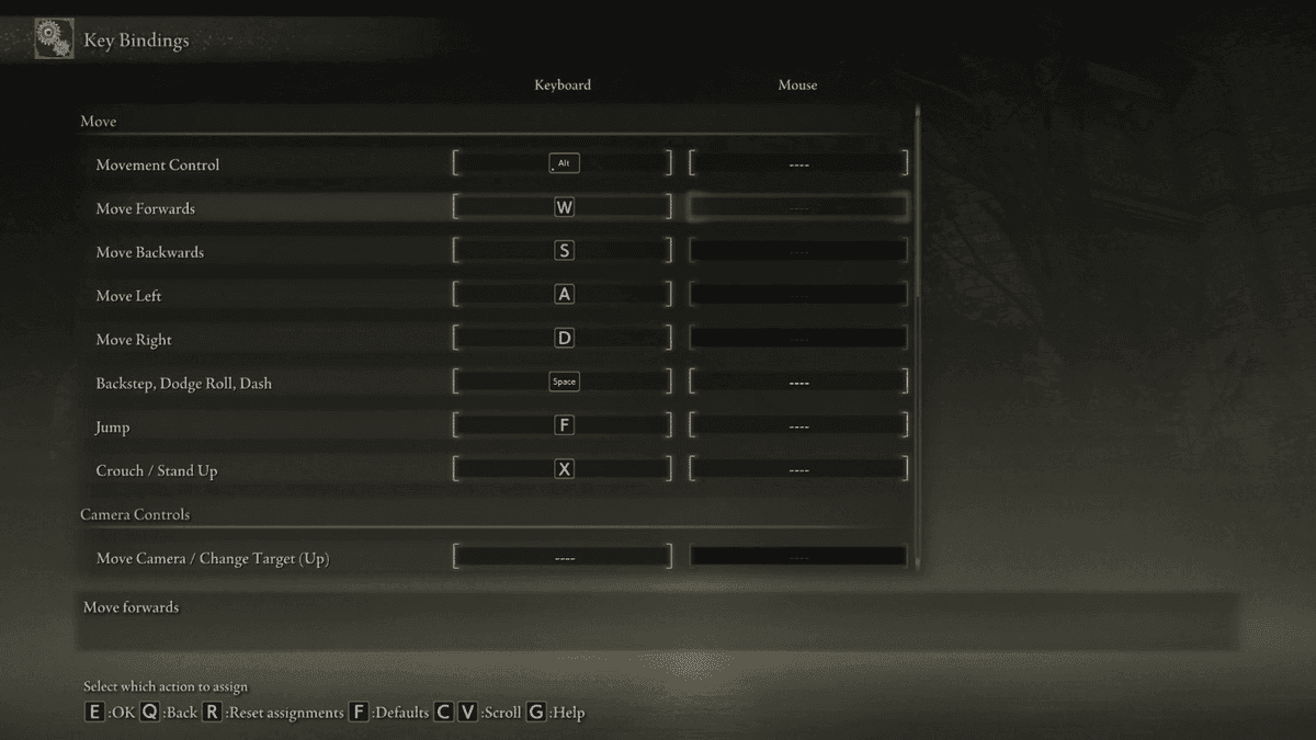 Elden Ring PC Controls