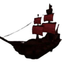 Scarlet Pirate Ship