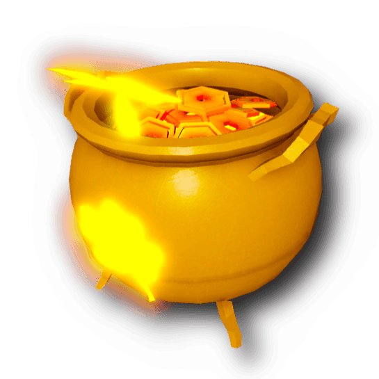 Solid Gold Lucky Pot