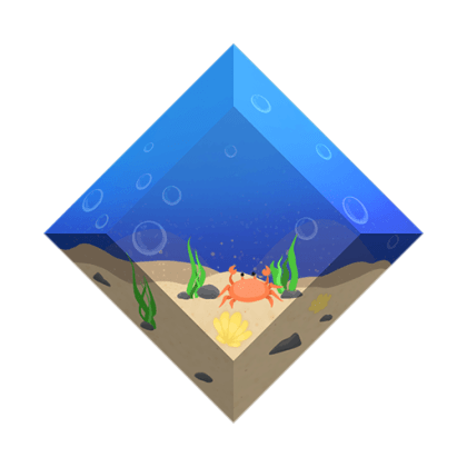 Underwater Ocean Gemstone