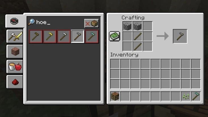 how-to-make-a-hoe-in-minecraft