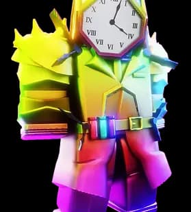 Rainbow Future Large Clockman