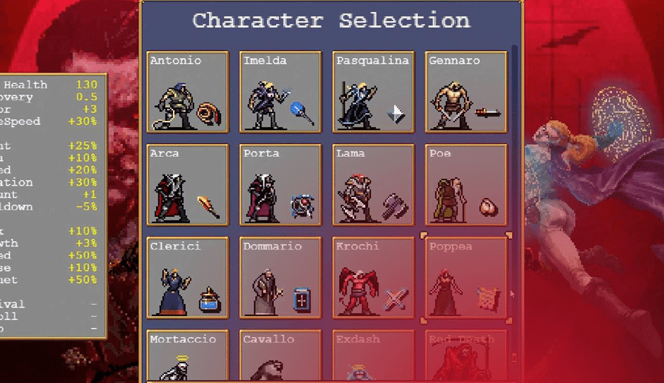 Vampire Survivors: Character Tier List
