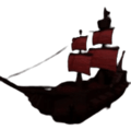 Scarlet Pirate Ship