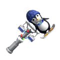 Snowboarder Penguin Hammer