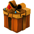 Golden Cupcake Present