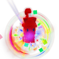 Rainbow Snow Bunny