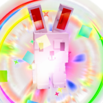 Rainbow Pink Bunny