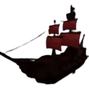 Scarlet Pirate Ship