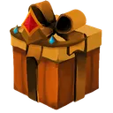 Golden Cupcake Present