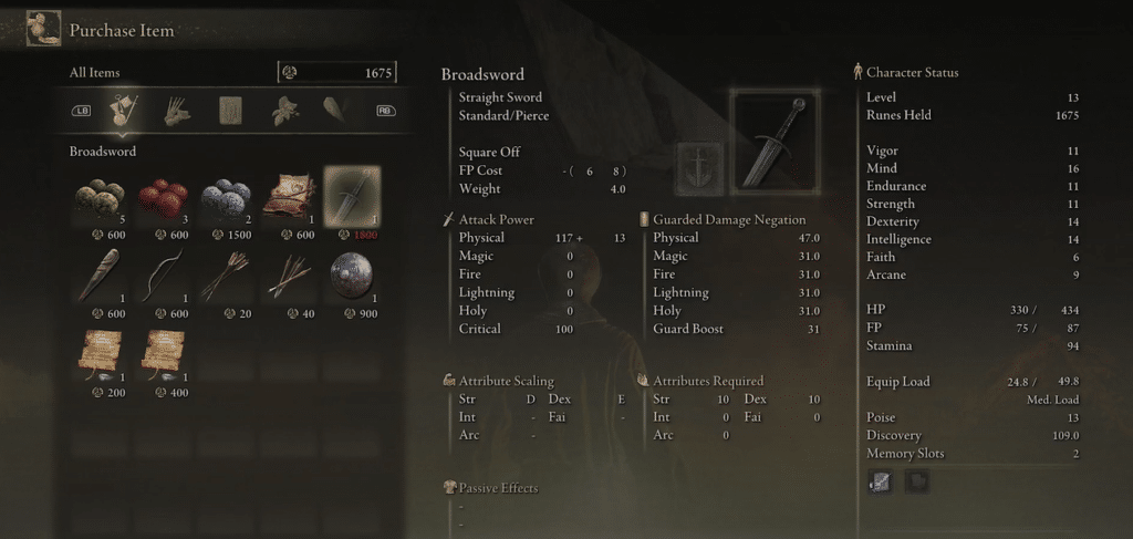 Best Straight Swords in Elden Ring