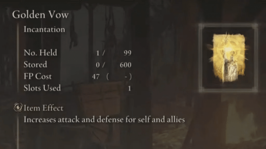 Elden Ring: Golden Vow Incantation Guide