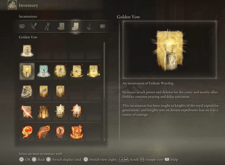 Elden Ring: Golden Vow Incantation Guide