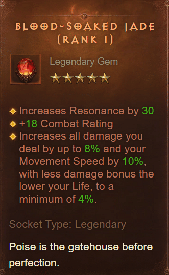 Blood-Soaked Jade Legendary Gem