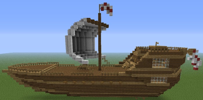 Minecraft gəmi pankartı