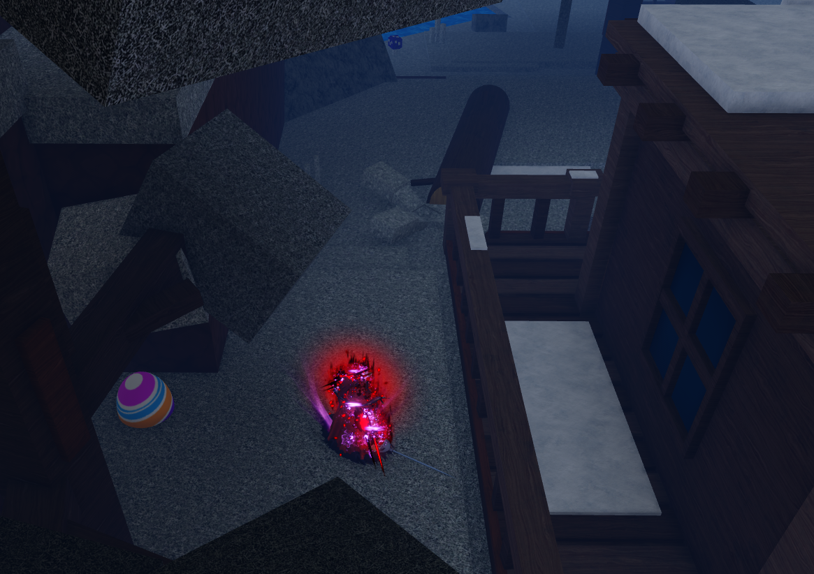 Behind a hut location
