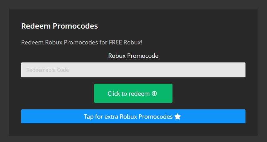 Codes Robux gratuits