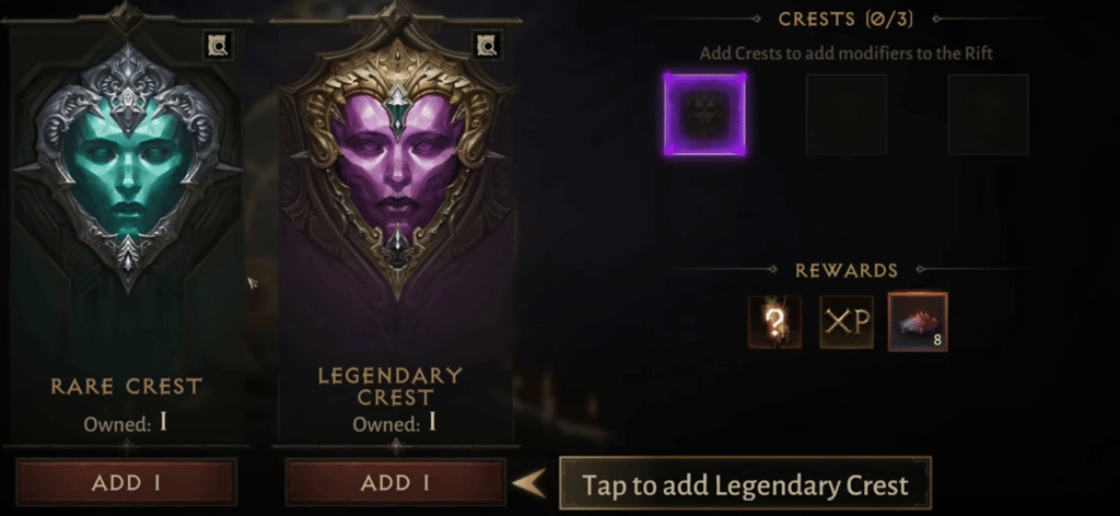 Diablo Immortal Legendary Crests Guide