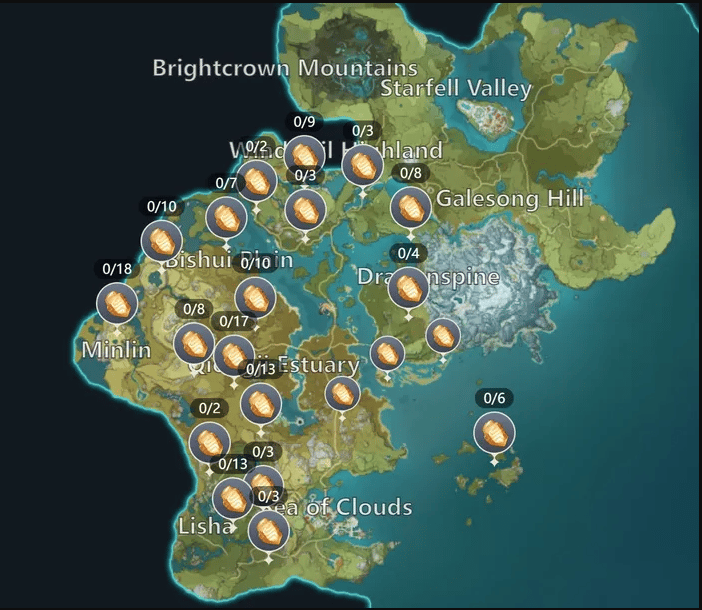 Genshin Impact Cor Lapis Locations