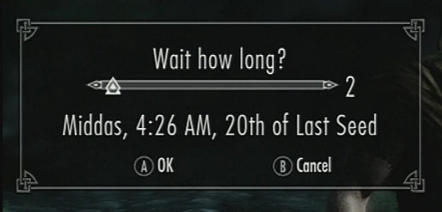 How to Wait in Skyrim?