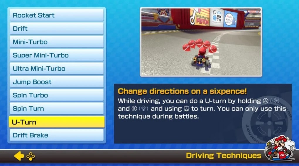 Mario Kart 8 Deluxe Controls Guide
