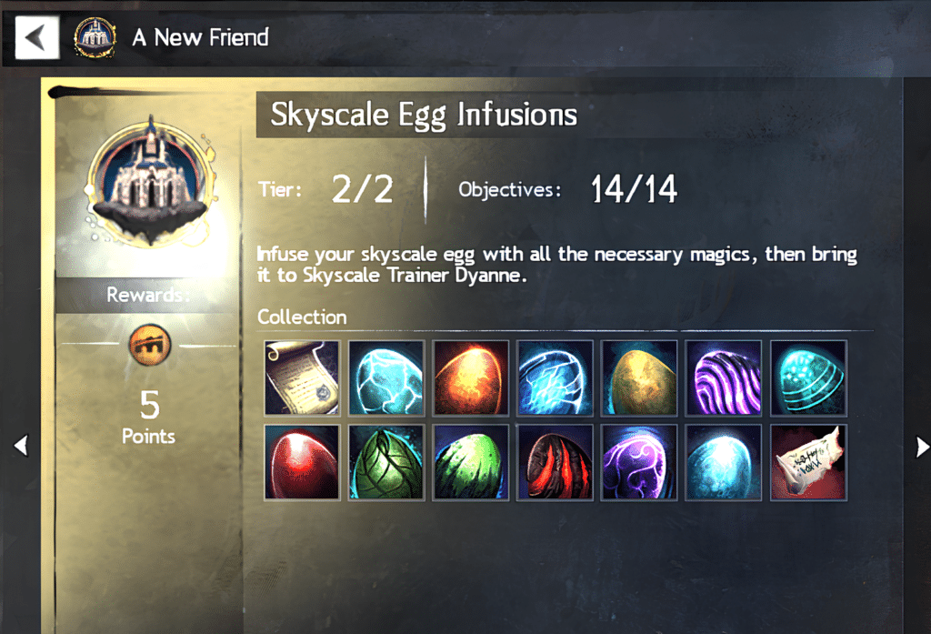 Skyscale Egg Infusions in Guild Wars 2